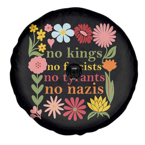 No Kings No Fascists No Tyrants No Nazis Spare Tire Cover Subtle Resist Retro Boho Floral TS02 Print Your Wear