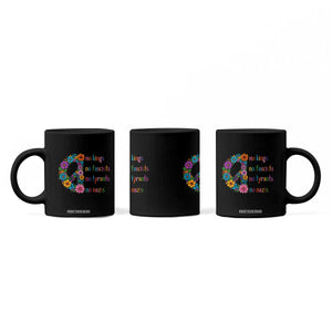 No Kings No Fascists No Tyrants No Nazis Coffee Mug Resist Retro Boho Floral Peace Sign TS02 Print Your Wear
