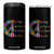 No Kings No Fascists No Tyrants No Nazis 4 in 1 Can Cooler Tumbler Resist Retro Boho Floral Peace Sign TS02 One Size: 16 oz Black Print Your Wear