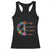 No Kings No Fascists No Tyrants No Nazis Racerback Tank Top Resist Retro Boho Floral Peace Sign TS02 Black Print Your Wear