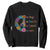 No Kings No Fascists No Tyrants No Nazis Sweatshirt Resist Retro Boho Floral Peace Sign TS02 Black Print Your Wear