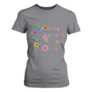 No Kings No Fascists No Tyrants No Nazis T Shirt For Women Resist Retro Boho Floral Peace Sign TS02 Charcoal Print Your Wear