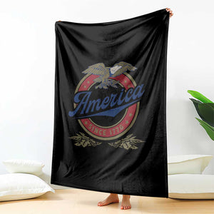 America Since 1776 Throw Blanket 4th of July Retro Vintage Patriotic Eagle Pride TS02 Print Your Wear