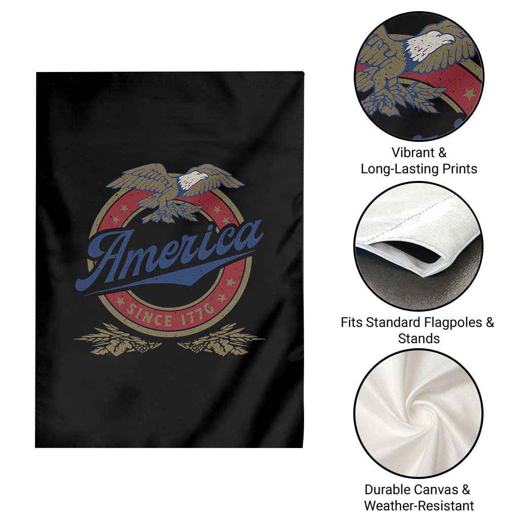America Since 1776 Garden Flag 4th of July Retro Vintage Patriotic Eagle Pride TS02 Print Your Wear