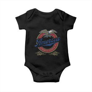 America Since 1776 Baby Onesie 4th of July Retro Vintage Patriotic Eagle Pride TS02 Black Print Your Wear