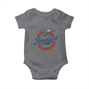 America Since 1776 Baby Onesie 4th of July Retro Vintage Patriotic Eagle Pride TS02 Charcoal Print Your Wear