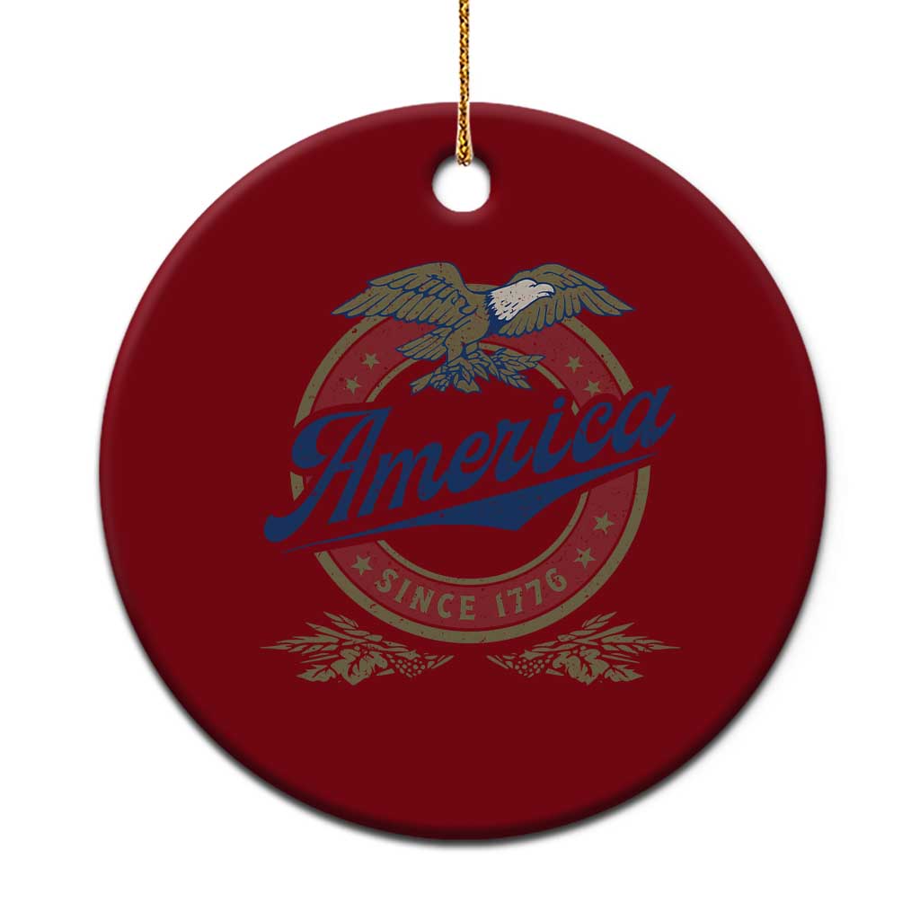 America Since 1776 Ceramic Ornament 4th of July Retro Vintage Patriotic Eagle Pride TS02 1pc Red Print Your Wear
