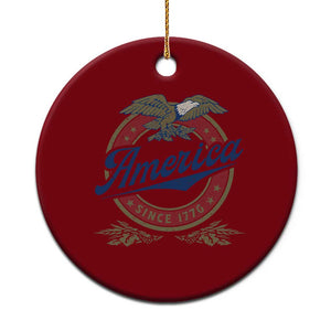 America Since 1776 Ceramic Ornament 4th of July Retro Vintage Patriotic Eagle Pride TS02 1pc Red Print Your Wear