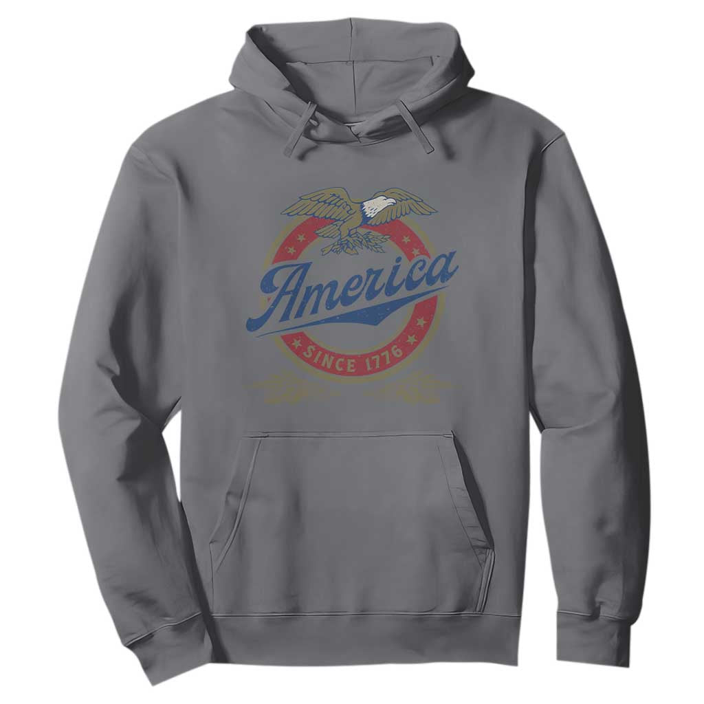 America Since 1776 Hoodie 4th of July Retro Vintage Patriotic Eagle Pride TS02 Charcoal Print Your Wear