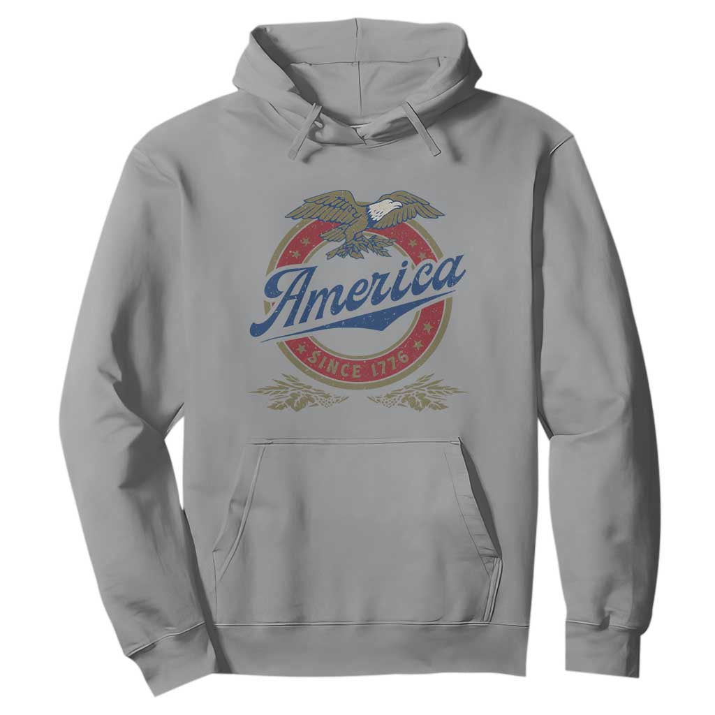 America Since 1776 Hoodie 4th of July Retro Vintage Patriotic Eagle Pride TS02 Sport Gray Print Your Wear