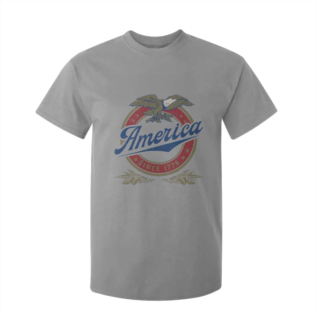 America Since 1776 T Shirt For Kid 4th of July Retro Vintage Patriotic Eagle Pride TS02 Sport Gray Print Your Wear