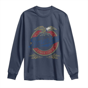 America Since 1776 Long Sleeve Shirt 4th of July Retro Vintage Patriotic Eagle Pride TS02 Navy Print Your Wear