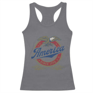 America Since 1776 Racerback Tank Top 4th of July Retro Vintage Patriotic Eagle Pride TS02 Charcoal Print Your Wear