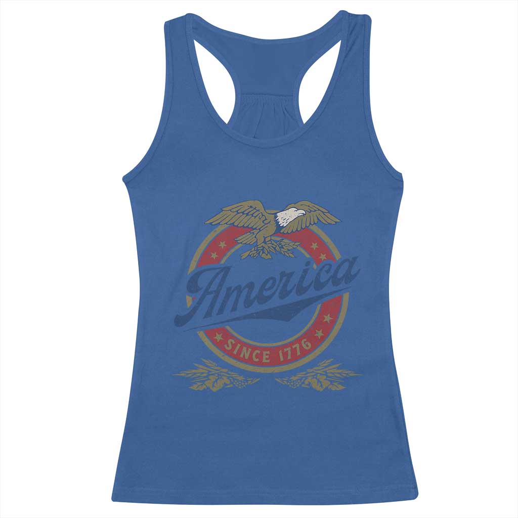 America Since 1776 Racerback Tank Top 4th of July Retro Vintage Patriotic Eagle Pride TS02 Royal Blue Print Your Wear