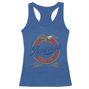America Since 1776 Racerback Tank Top 4th of July Retro Vintage Patriotic Eagle Pride TS02 Royal Blue Print Your Wear