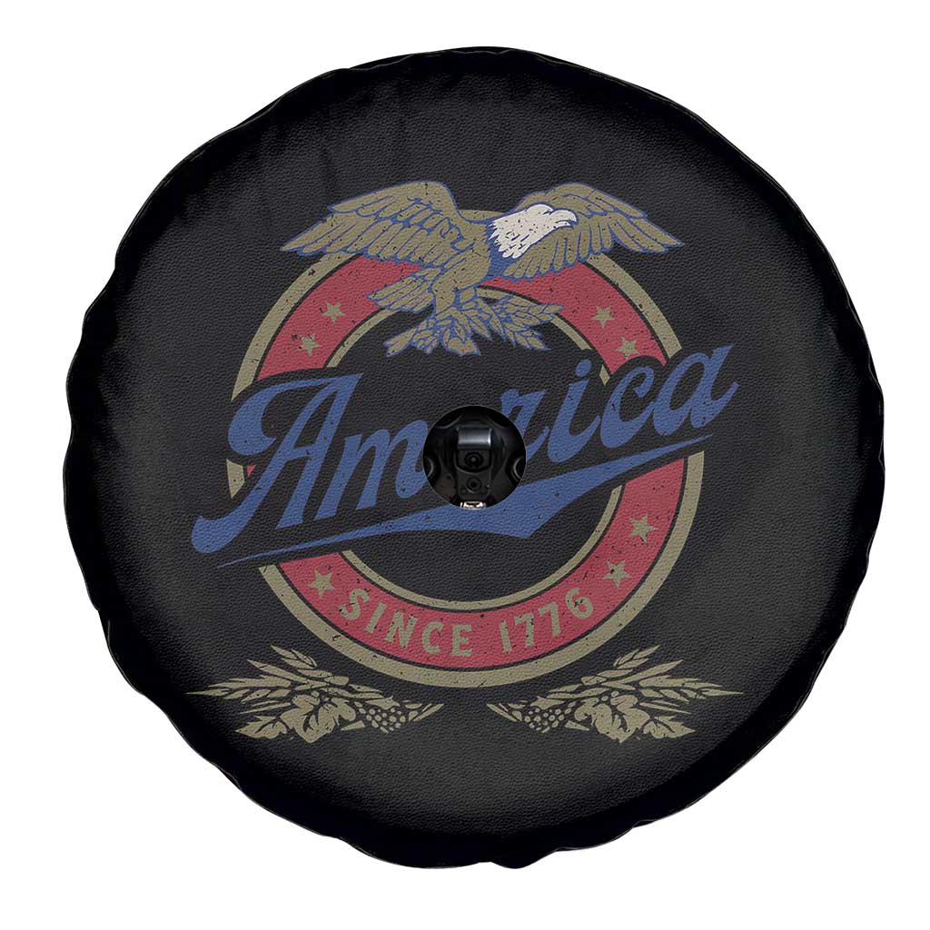 America Since 1776 Spare Tire Cover 4th of July Retro Vintage Patriotic Eagle Pride TS02 Print Your Wear