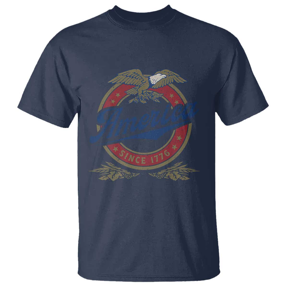 America Since 1776 T Shirt 4th of July Retro Vintage Patriotic Eagle Pride TS02 Navy Print Your Wear