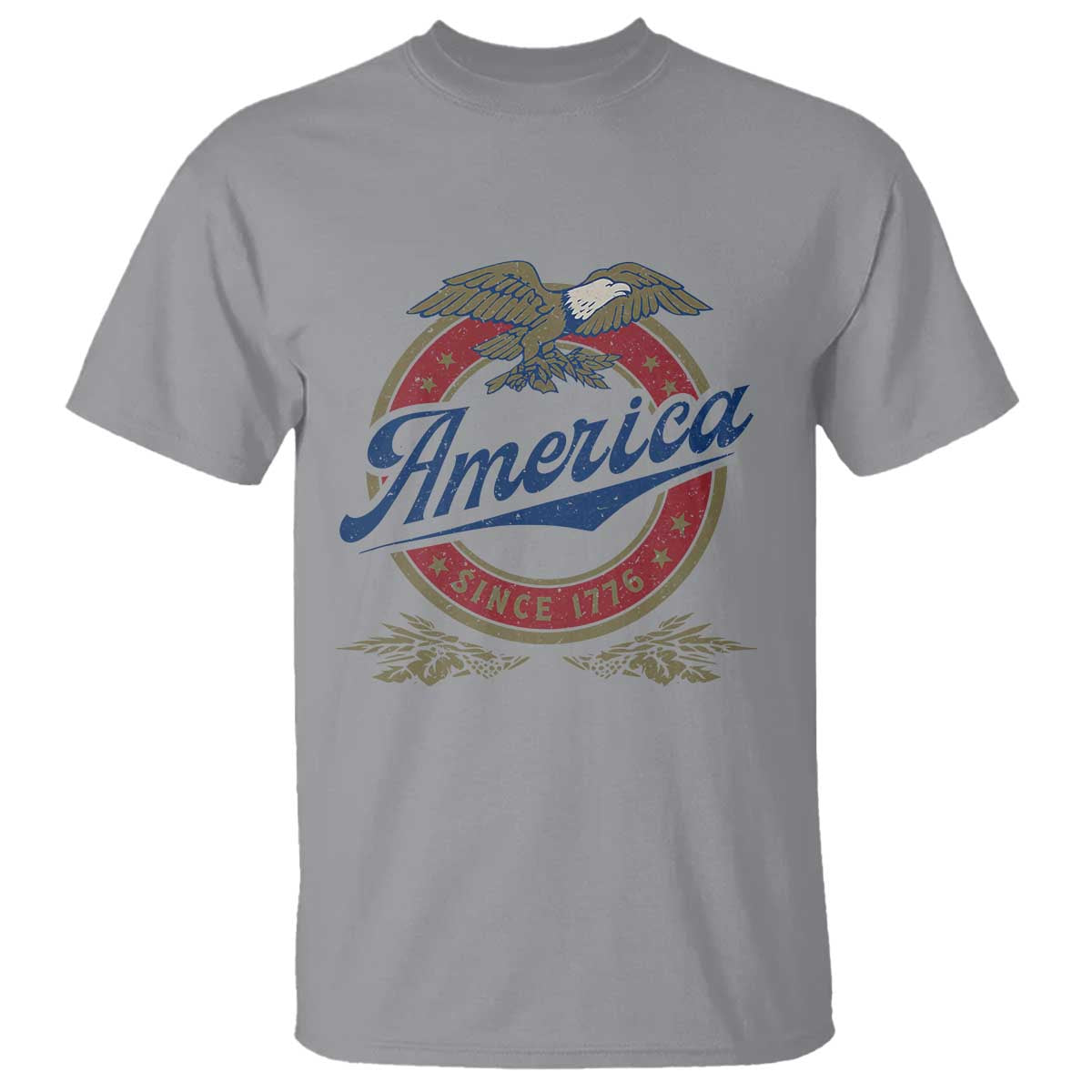 America Since 1776 T Shirt 4th of July Retro Vintage Patriotic Eagle Pride TS02 Sport Gray Print Your Wear