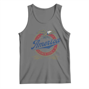 America Since 1776 Tank Top 4th of July Retro Vintage Patriotic Eagle Pride TS02 Black Heather Print Your Wear