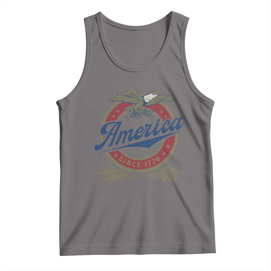 America Since 1776 Tank Top 4th of July Retro Vintage Patriotic Eagle Pride TS02 Deep Heather Print Your Wear