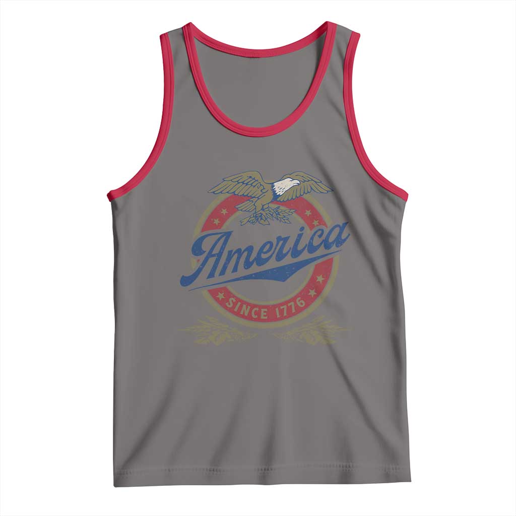 America Since 1776 Tank Top 4th of July Retro Vintage Patriotic Eagle Pride TS02 Deep Heather Red Print Your Wear