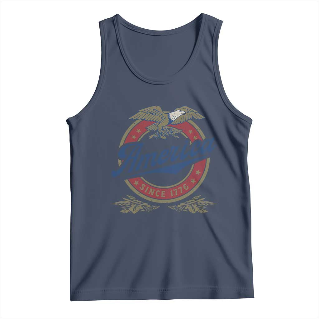 America Since 1776 Tank Top 4th of July Retro Vintage Patriotic Eagle Pride TS02 Navy Print Your Wear