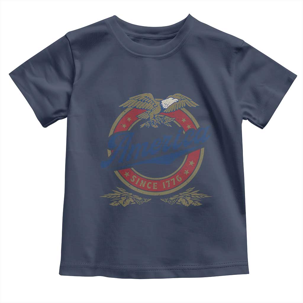 America Since 1776 Toddler T Shirt 4th of July Retro Vintage Patriotic Eagle Pride TS02 Navy Print Your Wear