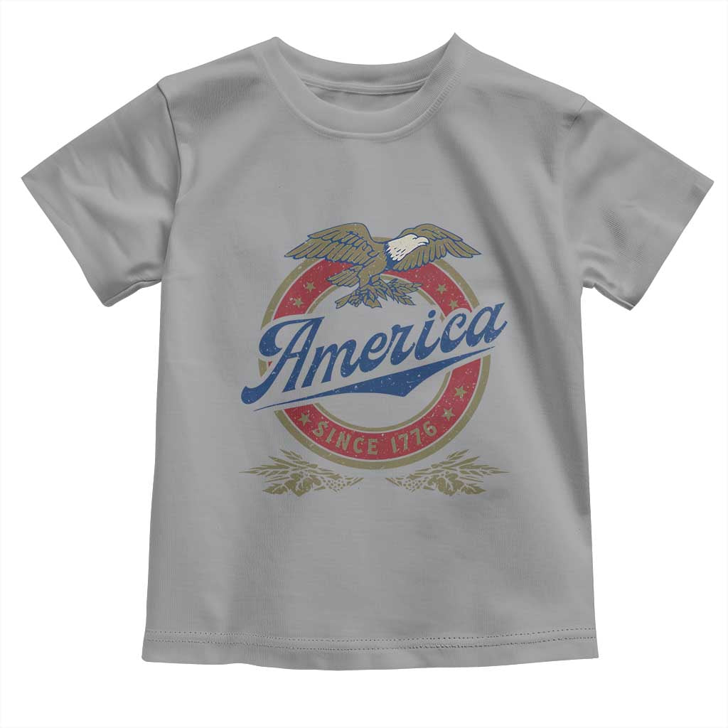 America Since 1776 Toddler T Shirt 4th of July Retro Vintage Patriotic Eagle Pride TS02 Sport Gray Print Your Wear