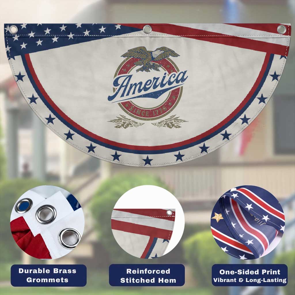 America Since 1776 Patriotic Fan Flag 4th of July Retro Vintage Eagle Pride