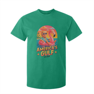 Americas Gulf Est 2025 T Shirt For Kid Funny Trump Flamingo Float Patriotic Beach TS02 Irish Green Print Your Wear