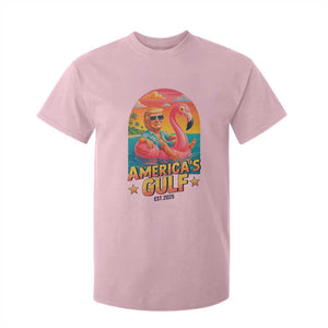 Americas Gulf Est 2025 T Shirt For Kid Funny Trump Flamingo Float Patriotic Beach TS02 Light Pink Print Your Wear