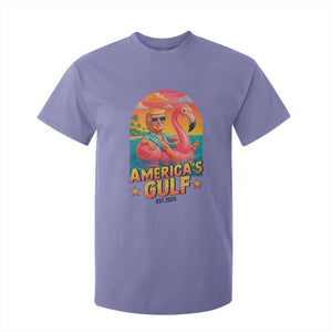 Americas Gulf Est 2025 T Shirt For Kid Funny Trump Flamingo Float Patriotic Beach TS02 Violet Print Your Wear
