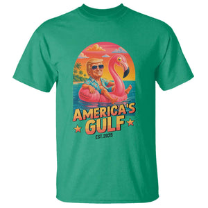 Americas Gulf Est 2025 T Shirt Funny Trump Flamingo Float Patriotic Beach TS02 Irish Green Print Your Wear