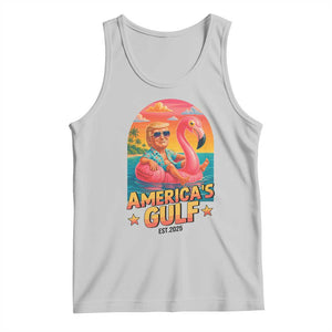 Americas Gulf Est 2025 Tank Top Funny Trump Flamingo Float Patriotic Beach TS02 Ash Print Your Wear
