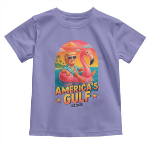 Americas Gulf Est 2025 Toddler T Shirt Funny Trump Flamingo Float Patriotic Beach TS02 Violet Print Your Wear