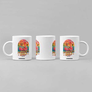 Americas Gulf Est 2025 Coffee Mug Funny Trump Flamingo Float Patriotic Beach TS02 Print Your Wear