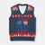 Will Trade Sister for Firecrackers V-Neck Knit Sweater Vest Funny 4th of July Patriotic Humor TS02 Navy Red Print Your Wear