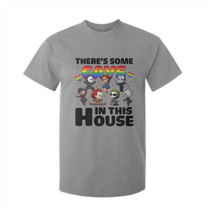 There's Some Gays in This House T Shirt For Kid Funny LGBTQ+ Horror Character Pride Mashup TS02 Sport Gray Print Your Wear