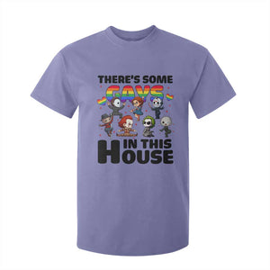 There's Some Gays in This House T Shirt For Kid Funny LGBTQ+ Horror Character Pride Mashup TS02 Violet Print Your Wear