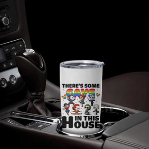 There's Some Gays in This House Tumbler Cup Funny LGBTQ+ Horror Character Pride Mashup TS02 Print Your Wear