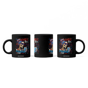 Chill the Fourth Out Skeleton Coffee Mug Funny Patriotic 4th of July Fireworks Party TS02 Print Your Wear
