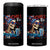 Chill the Fourth Out Skeleton 4 in 1 Can Cooler Tumbler Funny Patriotic 4th of July Fireworks Party TS02 One Size: 16 oz Black Print Your Wear
