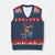 Chill the Fourth Out Skeleton V-Neck Knit Sweater Vest Funny Patriotic 4th of July Fireworks Party TS02 Navy Red Print Your Wear