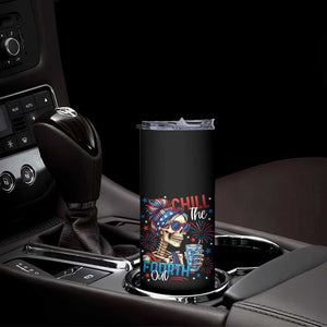 Chill the Fourth Out Skeleton Skinny Tumbler Funny Patriotic 4th of July Fireworks Party TS02 Print Your Wear