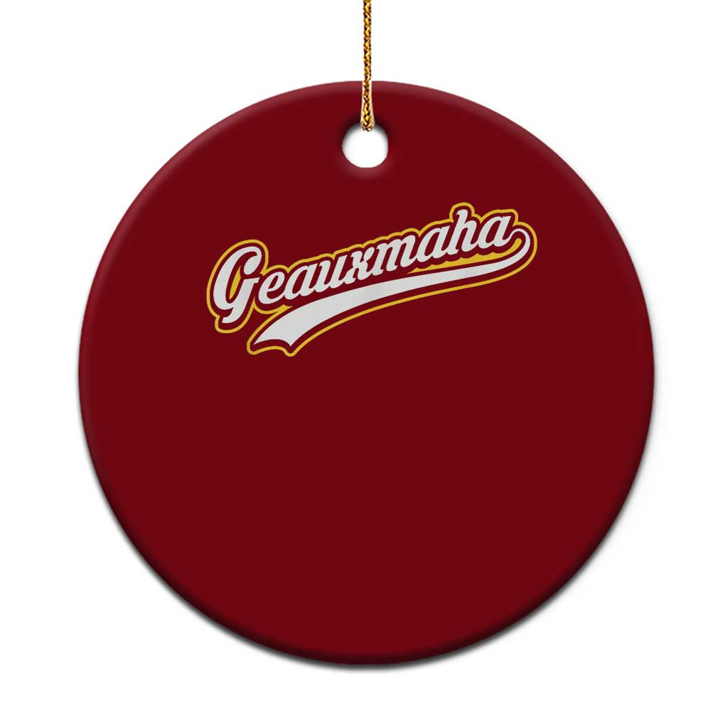 Geauxmaha Vintage Throwback Design Ceramic Ornament Purple and Gold Baseball Fan TS02 1pc Red Print Your Wear