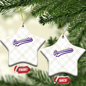 Geauxmaha Vintage Throwback Design Ceramic Ornament Gold Baseball Fan TS02 Print Your Wear