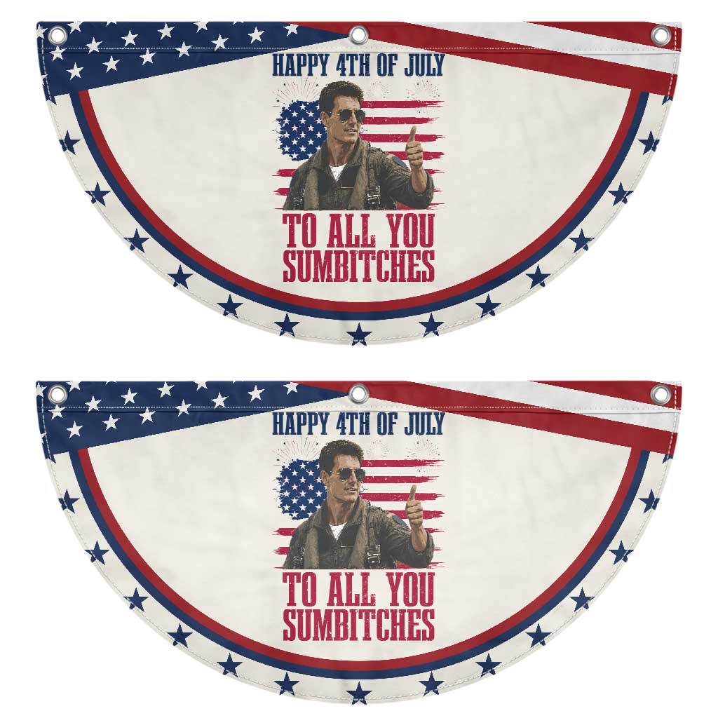 Happy 4th of July To All You Sumbitches Graphic Patriotic Fan Flag Funny Fighter Pilot Retro Action Movie Humor Inspo