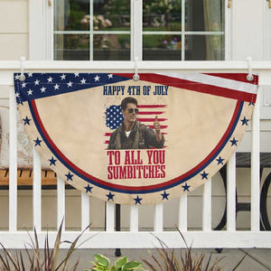 Happy 4th of July To All You Sumbitches Graphic Patriotic Fan Flag Funny Fighter Pilot Retro Action Movie Humor Inspo