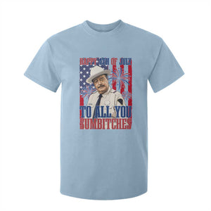 Happy 4th of July To All You Sumbitches Funny Sheriff Patriotic Graphic T Shirt For Kid Retro Movie Quote Inspo Country Humor TS02 Light Blue Print Your Wear