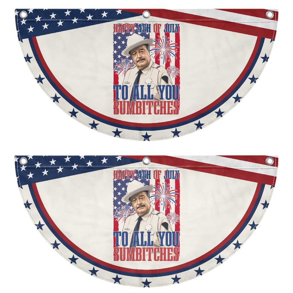 Happy 4th of July To All You Sumbitches Funny Sheriff Graphic Patriotic Fan Flag Retro Movie Quote Inspo Country Humor